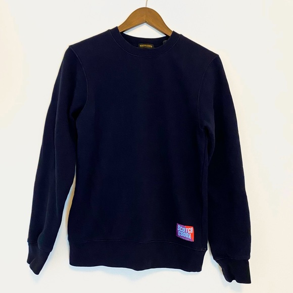 Scotch & Soda Other - Scotch & Soda Fleece Lined Crewneck Black Small